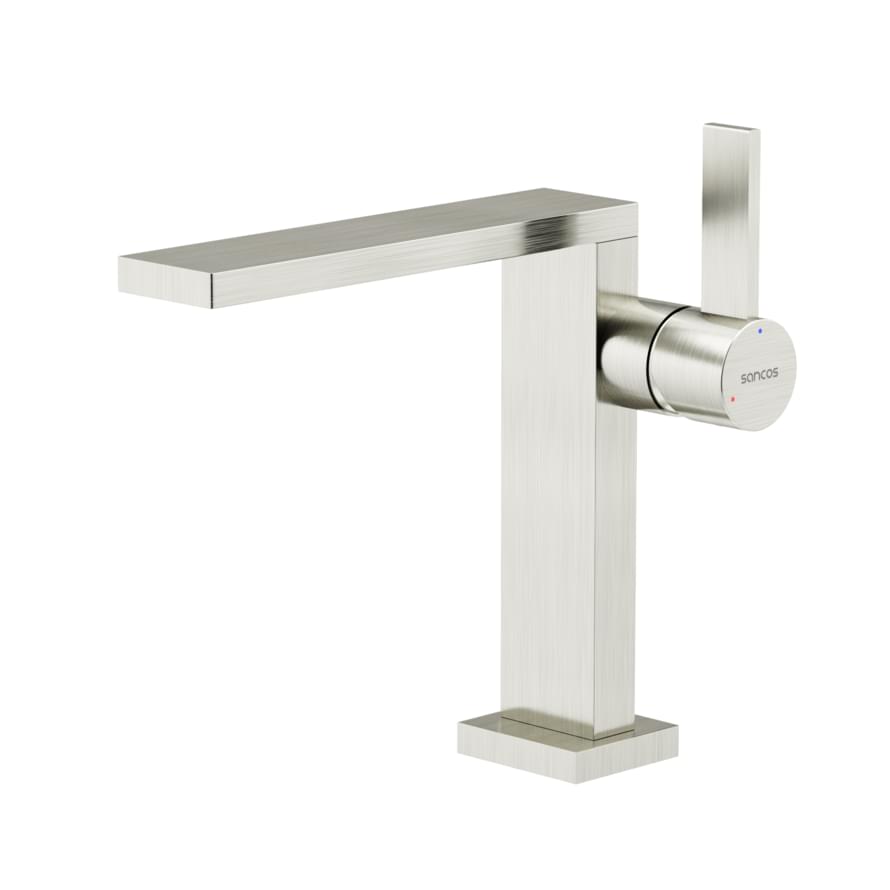 Плитка Sancos Linn Смеситель для раковины LINN никель  поверхность брашированная