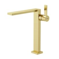Плитка Sancos Linn Смеситель для раковины высокий LINN брашированное золото поверхность брашированная