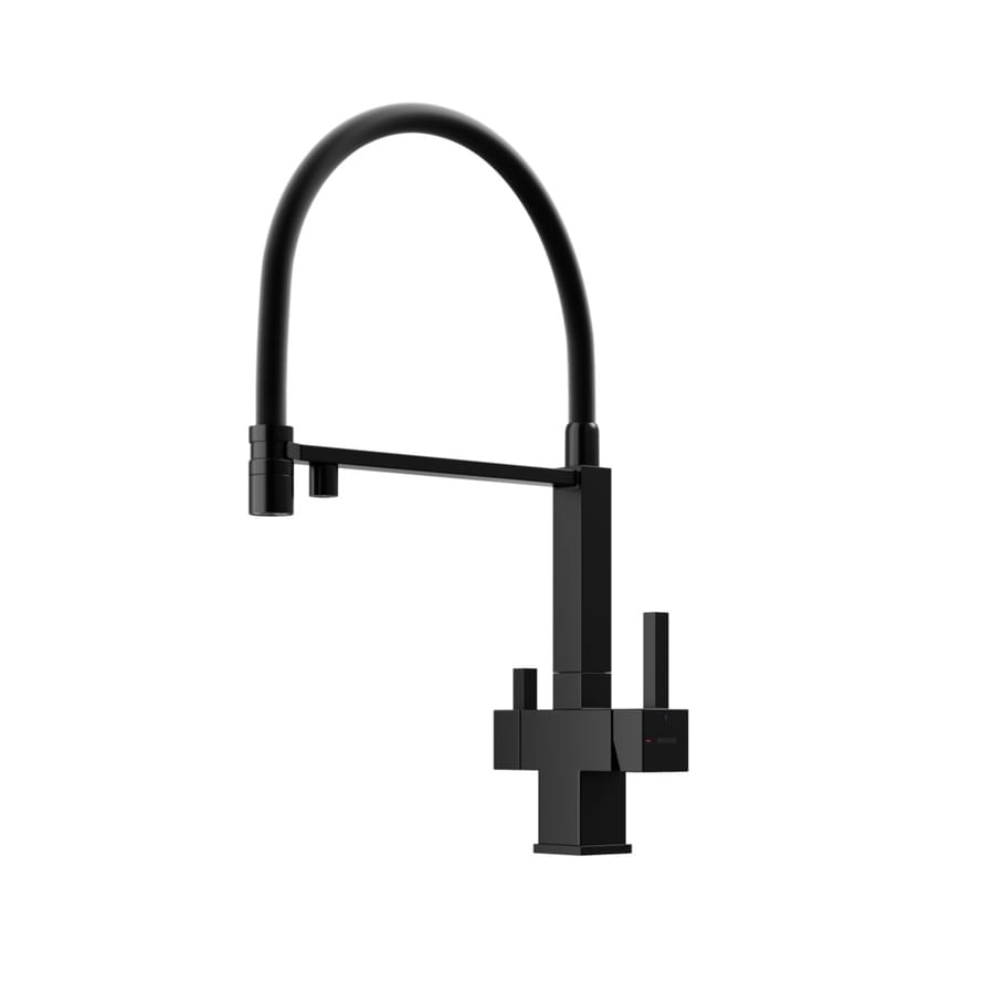 Плитка Sancos Moro Смеситель для кухни MORO с гибким изливом цвет матовый черный/черный  поверхность матовая