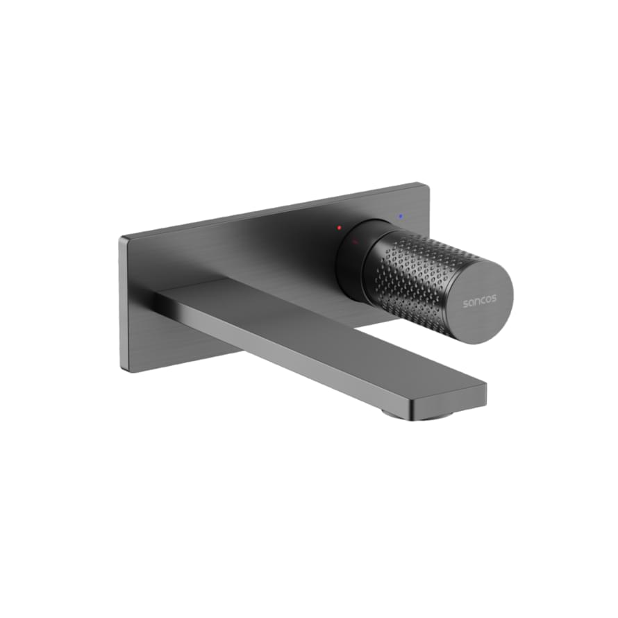 Плитка Sancos Nexus Смеситель для раковины NEXUS с внутренней частью вороненая сталь  поверхность матовая