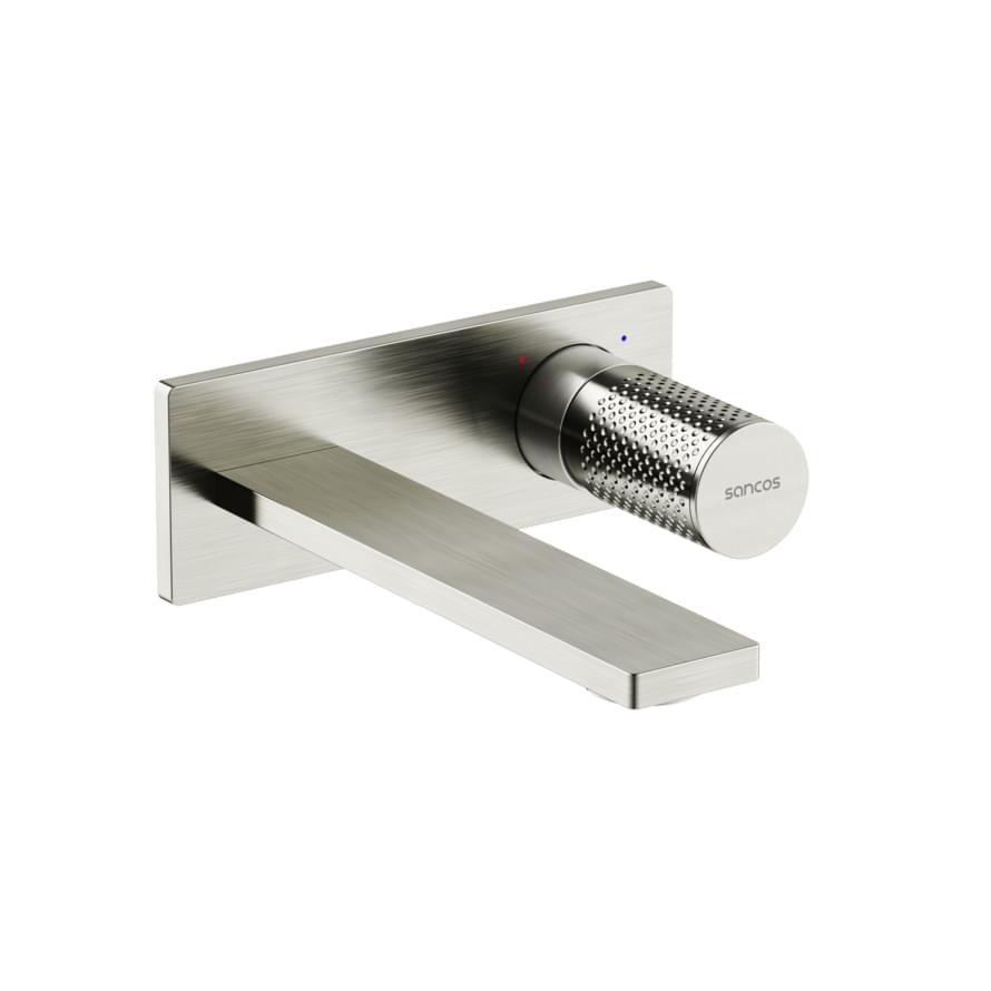 Плитка Sancos Nexus Смеситель для раковины NEXUS с внутренней частью никель  поверхность брашированная