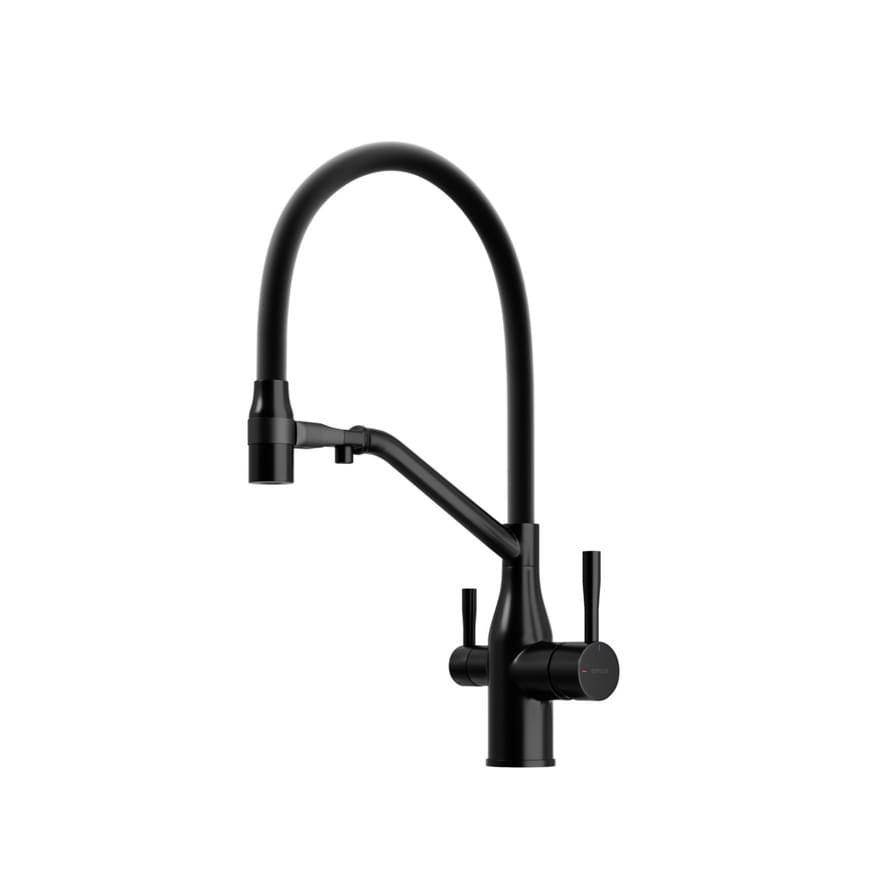 Плитка Sancos Orta Смеситель для кухни ORTA с гибким изливом цвет матовый черный/черный  поверхность матовая