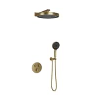 Плитка Sancos Space Душевой комплект SPACE встраиваемый c термостатическим смесителем цвет брашированное золото поверхность брашированная