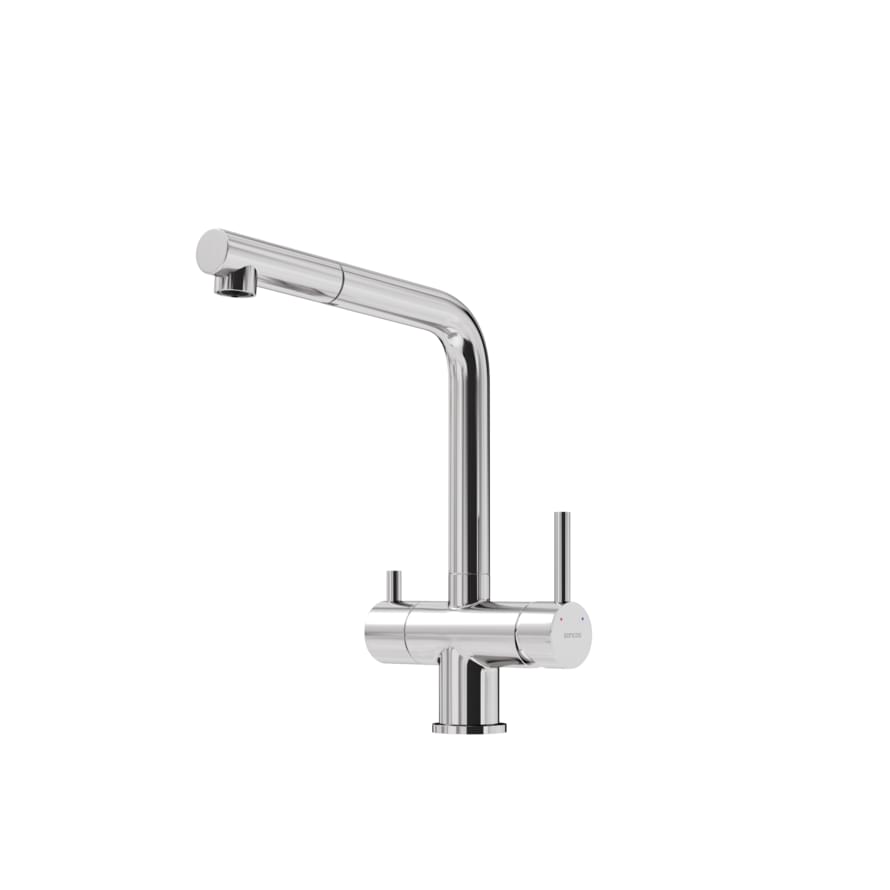 Плитка Sancos Spin Смеситель для кухни SPIN с вытяжным изливом краном для фильтра брашированный никель  поверхность брашированная