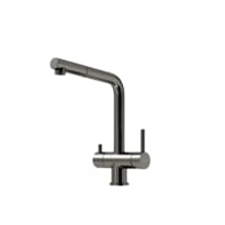 Плитка Sancos Spin Смеситель для кухни SPIN с вытяжным изливом краном для фильтра вороненая сталь поверхность брашированная