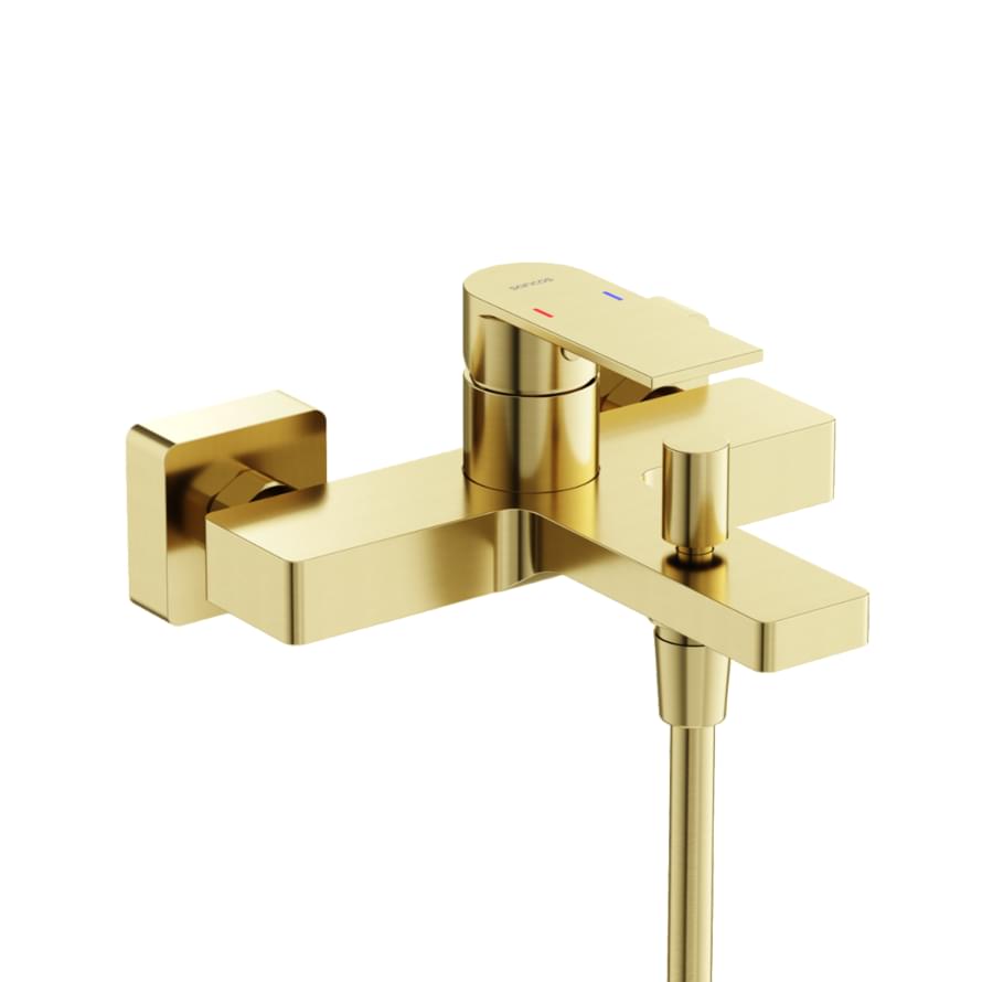 Плитка Sancos Studio Смеситель для ванны STUDIO брашированное золото  поверхность брашированная