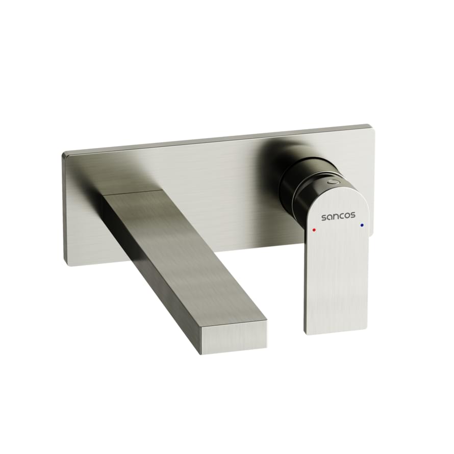 Плитка Sancos Studio Смеситель для раковины STUDIO c внутренней частью никель  поверхность брашированная