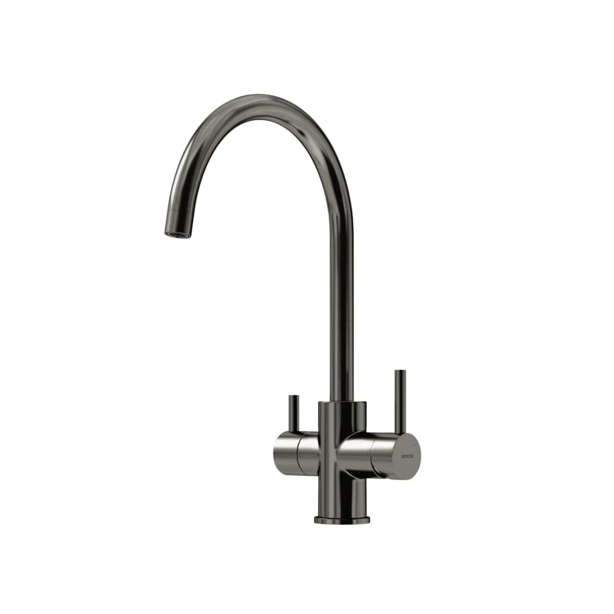 Плитка Sancos Taper Смеситель для кухни TAPER с краном для фильтра вороненая сталь  поверхность брашированная