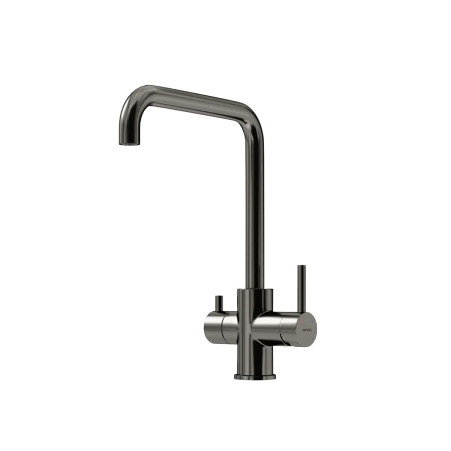Плитка Sancos Vela Смеситель для кухни VELA с краном для фильтра вороненая сталь  поверхность брашированная