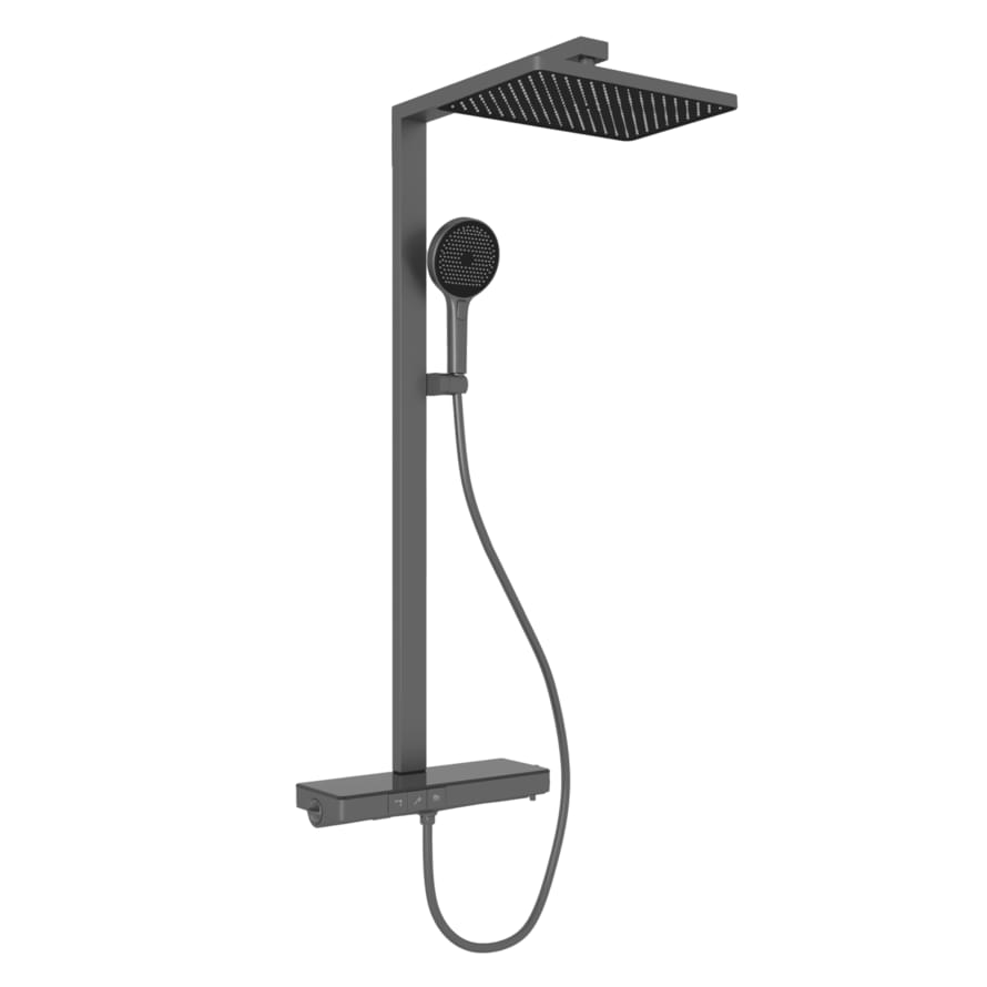 Плитка Sancos Vos Душевая система VOS с термостатом вороненая сталь  поверхность брашированная