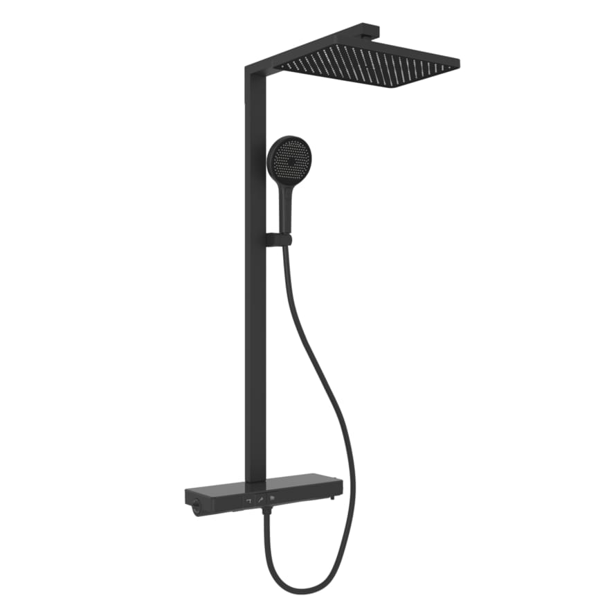 Плитка Sancos Vos Душевая система VOS с термостатом черный матовый  поверхность матовая