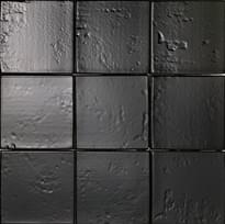 Плитка Sartoria Artigiana I Quadrati 10 Nero 11x11 см, поверхность глянец, рельефная
