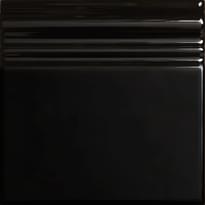 Плитка Self Victorian Skirting Black Glossy 15x15 см, поверхность глянец