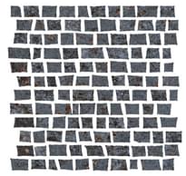 Плитка Serenissima Cir Costruire Mosaico Random Metallo Nero 30x30 см, поверхность матовая