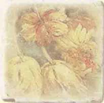 Плитка Serenissima Cir Marble Age Inserto Ottocento Botticino S3 4 Flowers 10x10 см, поверхность матовая, рельефная