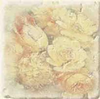 Плитка Serenissima Cir Marble Age Inserto Ottocento Botticino S3 6 Flowers 10x10 см, поверхность матовая, рельефная