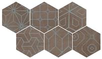 Плитка Serenissima Cir Mat Decor Blu Mix 6 Esagona Mud P 24x27.7 см, поверхность матовая