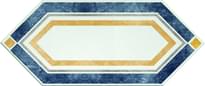 Плитка Serenissima Cir Via Emilia Losanga Bianco Blu 14x34 см, поверхность матовая