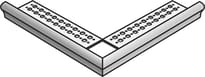 Плитка Settecento Ciment Torello Per Angolare Con Rete 2 Pz Bianco 5.5x32 см, поверхность матовая
