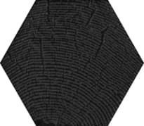 Плитка Settecento Matiere Hexa Style Arbre Black 11x12.6 см, поверхность матовая, рельефная