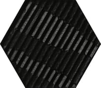 Плитка Settecento Matiere Hexa-Style Carton Black 11x12.6 см, поверхность матовая