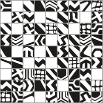 Плитка Settecento Moodboard Mosaico Mix 1 Black White 2.4x2.4 23.7x23.7 см, поверхность матовая
