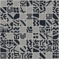 Плитка Settecento Moodboard Mosaico Mix 2 Black Grey 2.4x2.4 23.7x23.7 см, поверхность матовая