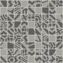 Плитка Settecento Moodboard Mosaico Mix 4 Dark Grey Light Grey 2.4x2.4 23.7x23.7 см, поверхность матовая