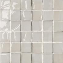 Плитка Settecento Musiva Bianco Avorio 4.5x4.5 Su Rete 28.6x28.6 см, поверхность глянец