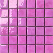 Плитка Settecento Musiva Rosa Fucsia 4.5x4.5 Su Rete 28.6x28.6 см, поверхность глянец