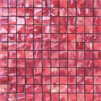 Плитка Settecento Musiva Rosso Corallo 2.2x2.2 Su Rete 28.6x28.6 см, поверхность глянец