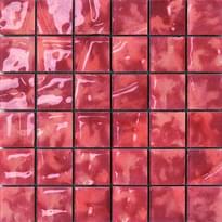Плитка Settecento Musiva Rosso Corallo 4.5x4.5 Su Rete 28.6x28.6 см, поверхность глянец