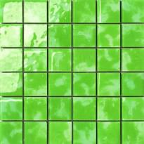 Плитка Settecento Musiva Verde Avocado 4.5x4.5 Su Rete 28.6x28.6 см, поверхность глянец