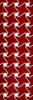 Плитка Settecento Neo Pop Le Petit Pied De Poule Red On White 24x72 см, поверхность матовая
