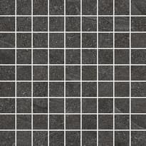 Плитка Settecento Nordic Stone Mosaico Black 3.1x3.1 Su Rete 29.9x29.9 см, поверхность матовая, рельефная