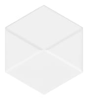Плитка Settecento Outfit Esagona Bright White 15.6x18 см, поверхность глянец, рельефная