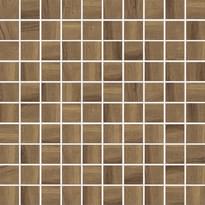 Плитка Settecento Plank Myhome Mosaico Noce 2.9x2.9 31.4x31.4 см, поверхность матовая, рельефная