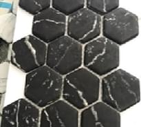 Плитка Smalto Mosaic Dark Black Nat Hexagon 29.5x30 см, поверхность матовая