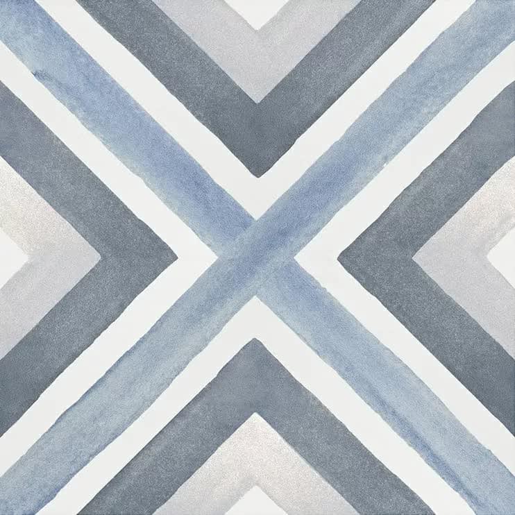 Плитка Smile Tile Artisan Blue 19.8x19.8 см, поверхность матовая