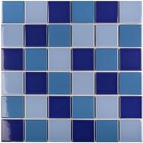 Плитка Starmosaic Homework 48x48 Blue Mix Glossy 30.6x30.6 см, поверхность глянец