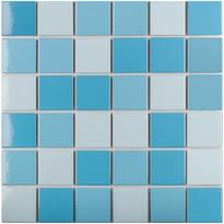 Плитка Starmosaic Homework 48x48 Light Blue Mix Glossy 30.6x30.6 см, поверхность глянец