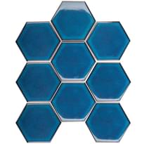 Плитка Starmosaic Homework Hexagon Big Deep Blue Glossy 29.1x29.5 см, поверхность глянец