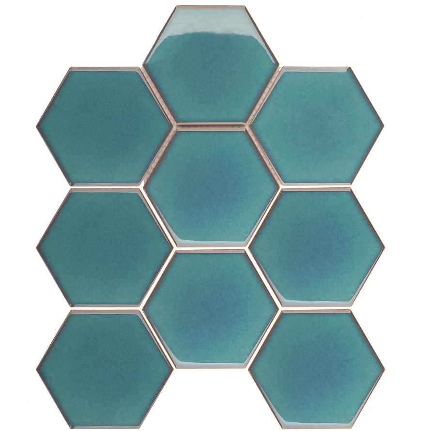 Starmosaic Homework Hexagon Big Green Glossy 29.1x29.5