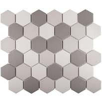 Плитка Starmosaic Homework Hexagon Small Grey Mix Antislip 28.2x32.5 см, поверхность матовая, рельефная