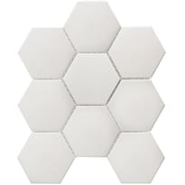Плитка Starmosaic Homework Mosaic Hexagon Big White Antislip 25.6x29.5 см, поверхность матовая, рельефная