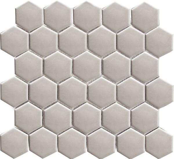 Starmosaic Homework Mosaic Hexagon Small Grey Glossy 27.1x28.2