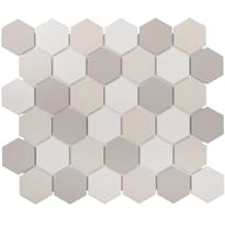 Плитка Starmosaic Homework Mosaic Hexagon Small Lb Mix Antislip. 28.2x32.5 см, поверхность матовая, рельефная