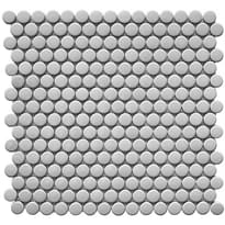 Плитка Starmosaic Homework Mosaic Penny Round Grey Glossy 30.9x31.5 см, поверхность глянец