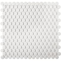 Плитка Starmosaic Homework Mosaic Penny Round White Antislip 30.9x31.5 см, поверхность матовая
