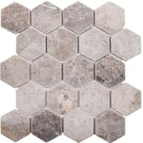 Плитка Starmosaic Wild Stone Mosaic Hexagon Vlg Tumbled 64x74 30.5x30.5 см, поверхность матовая